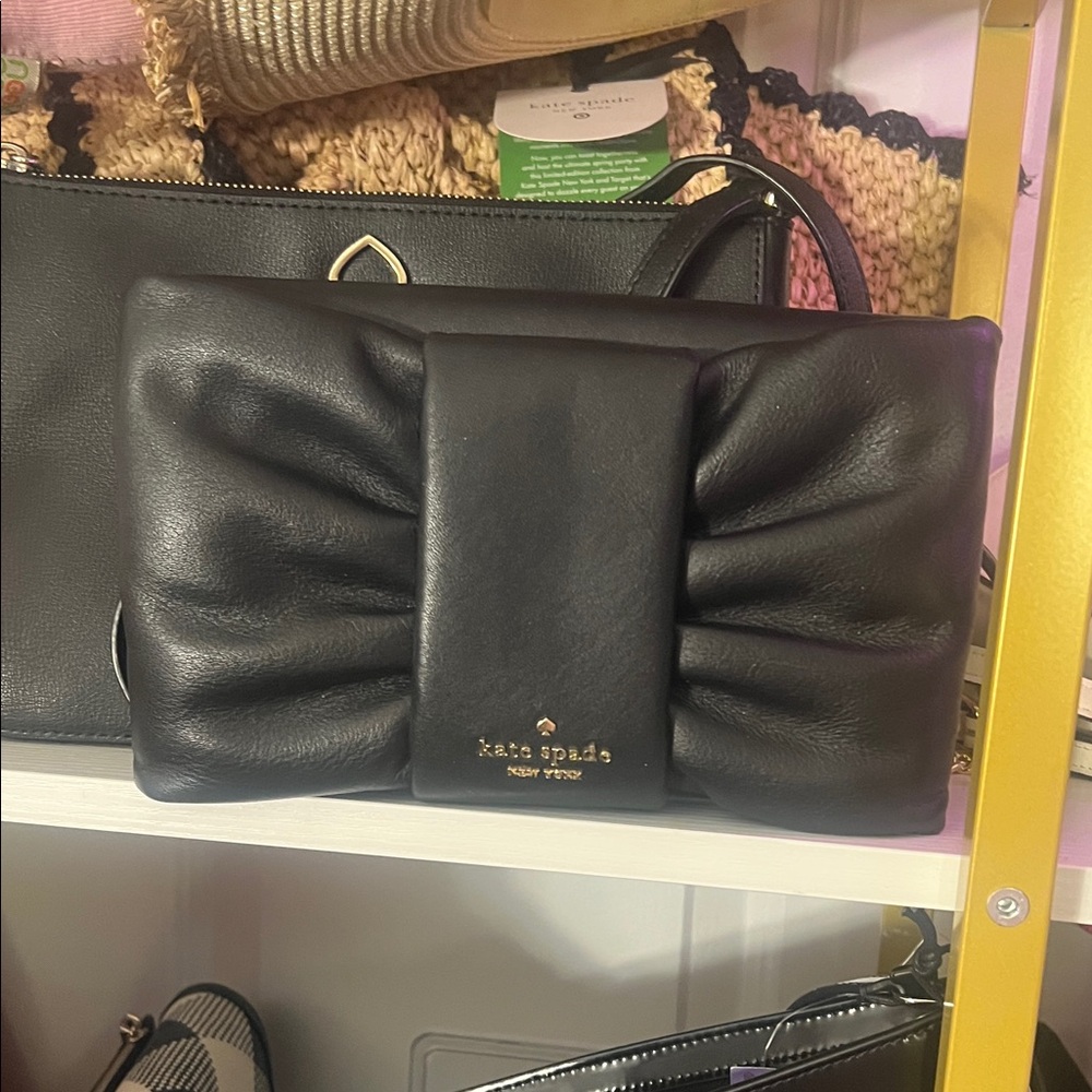 Kate Spade Black Bow Crossbody/Clutch Bag — NO CALL OUTS